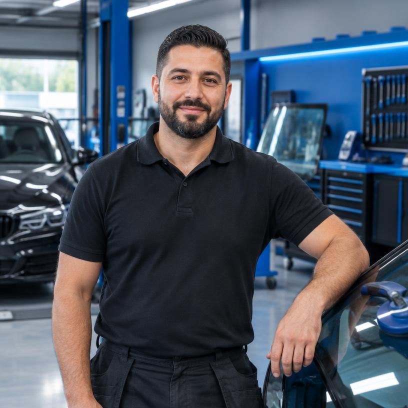 Galip Celik, ejer af Autoglas Montøren